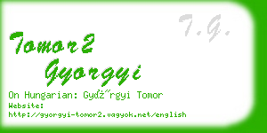 tomor2 gyorgyi business card